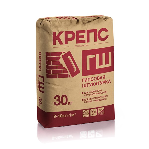 Штукатурка гипсовая Крепс ГШ, 30кг