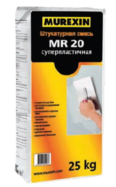 MUREXIN Штукатурная цементная смесь MR 20, 25кг