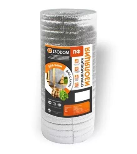 Полотно изоляционное фольгированное Изодом 25000х1000х4 мм